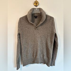 J. Crew Men's Lambswool Sweater in Gray
